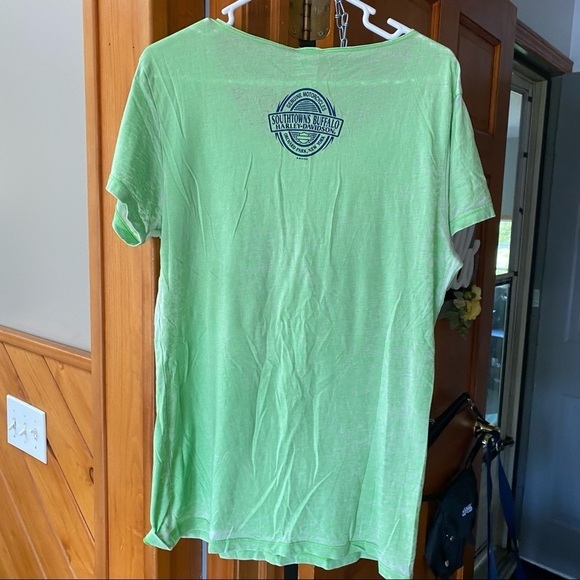 Harley-Davidson Burnout Scoop Neck Lightweight Tee Bright Green - Picture 5 of 5